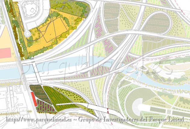 mapa pasarelas madrid río