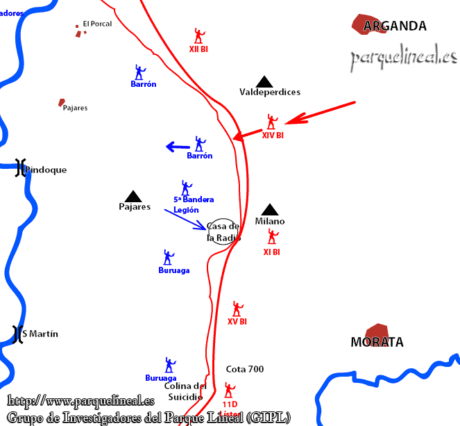 mapa batalla del jarama