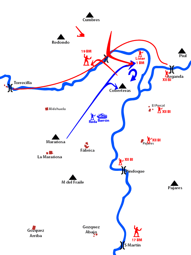 mapa batalla del jarama