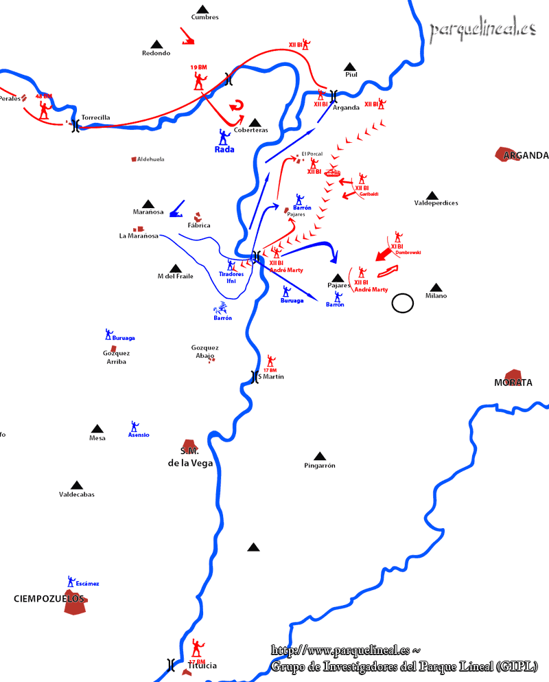 mapa batalla jarama