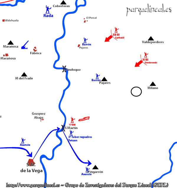 mapa batalla del jarama