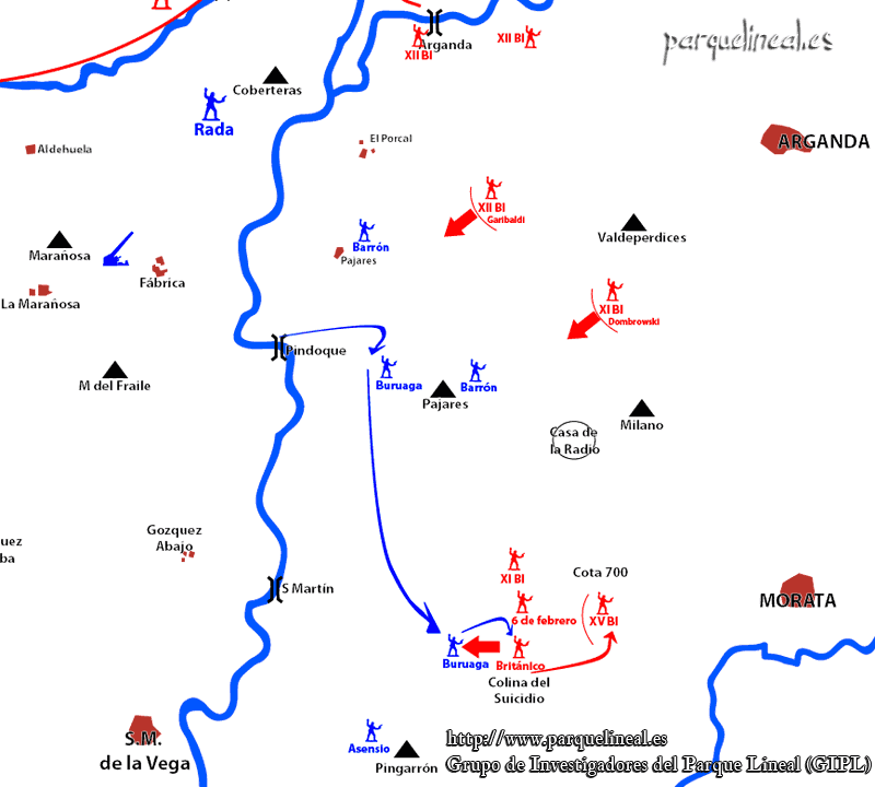 mapa batalla del jarama