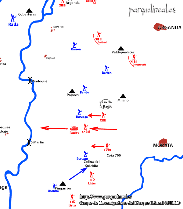 mapa batalla jarama