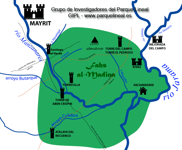 mapa atalayas campo de madrid