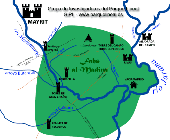 mapa de la Salmedina musulmana