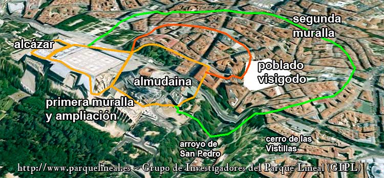 mapa muralla arabe madrid