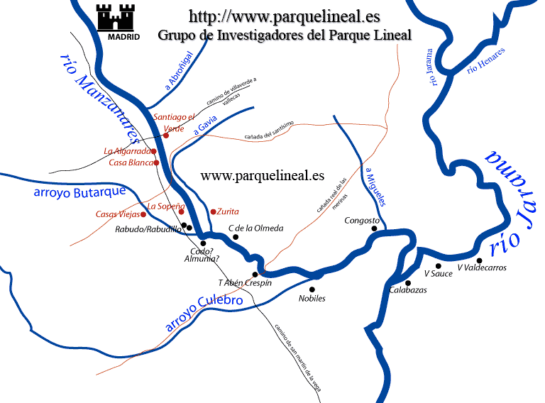 mapa poblaciones medievales madrid