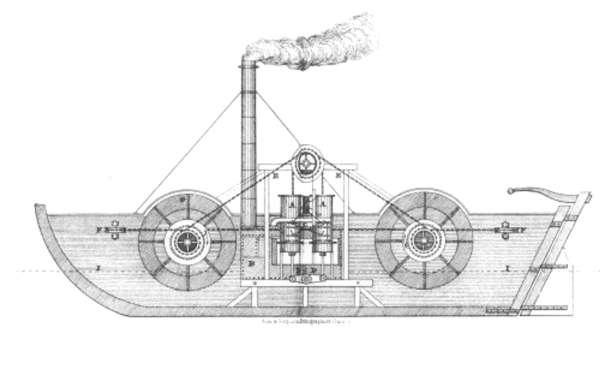 lanchón de vapor