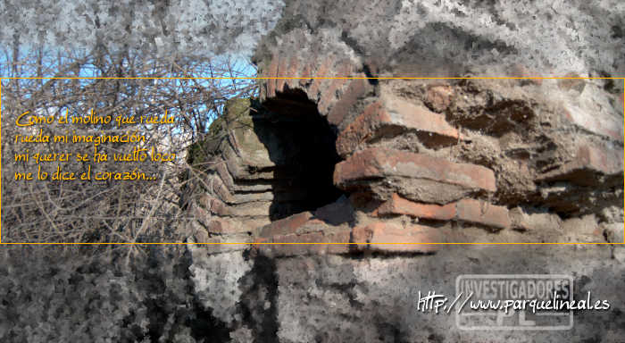 Restos del Molino de Cartón, hoy destruidos. molino de cartón
