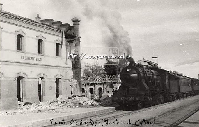 Estación de Villaverde Bajo durante la Guerra Civil