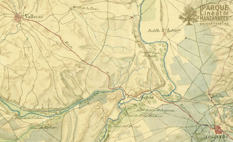 mapa 1809 camino de valencia