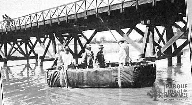 puente de madera sobre el jarama 1905